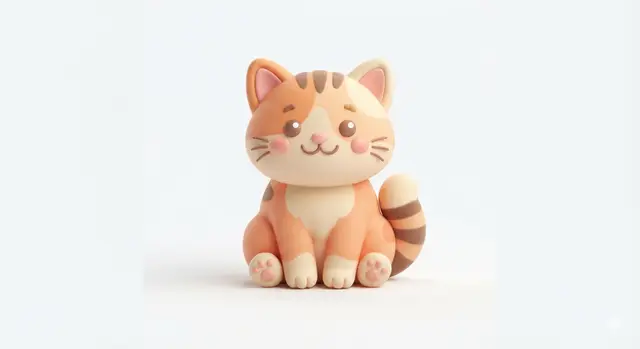 Cute 3D Cat Icon