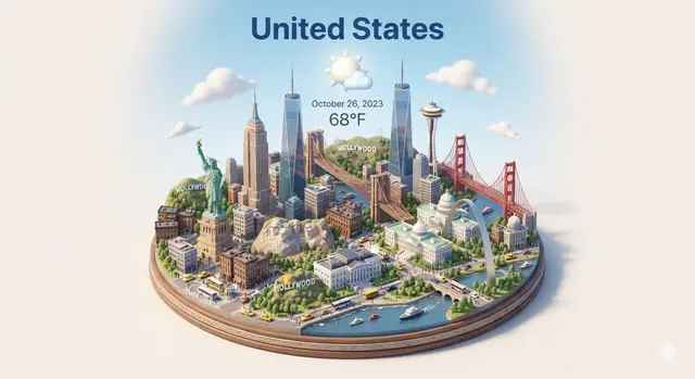 Isometric weather card