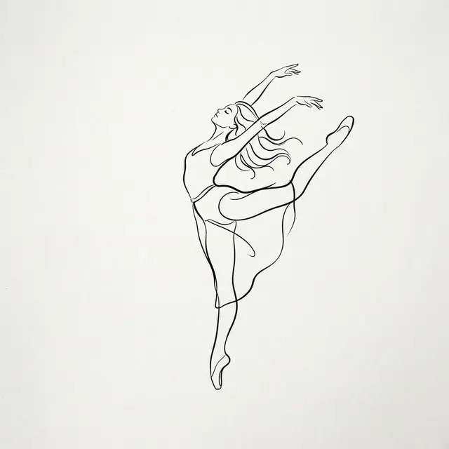 Minimalist Dancing Girl